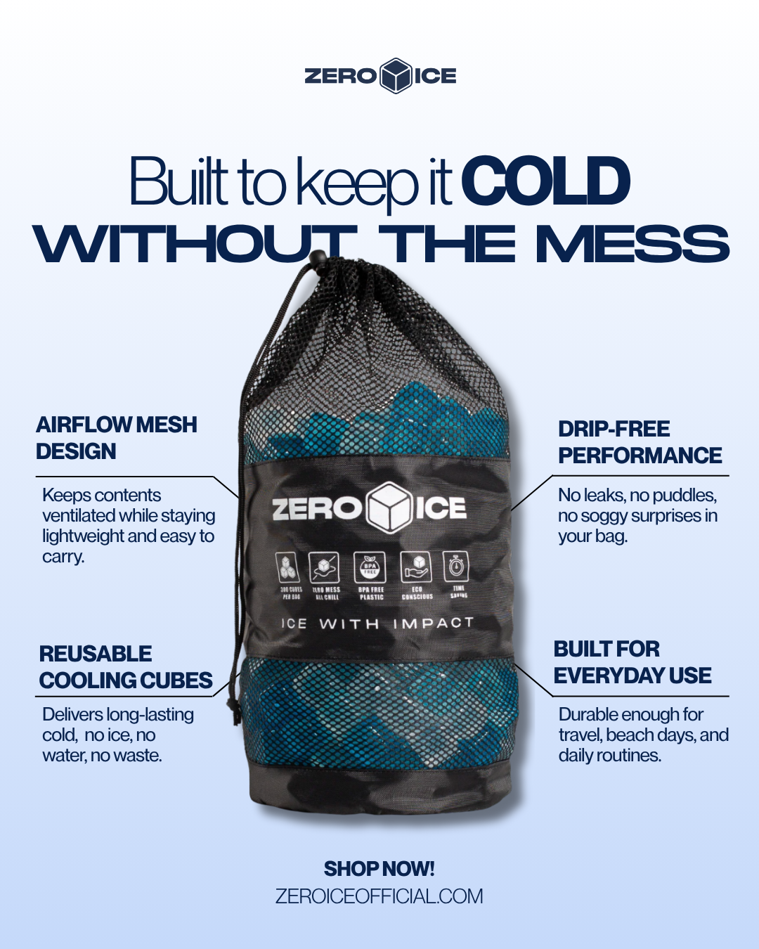 Zero Ice Reusable Cubes – ZERO ICE
